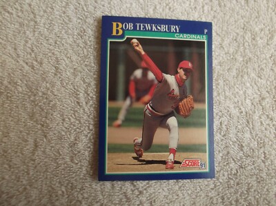 Score 1991 / MLB ''BOB TEWKSBURY'' #499 St Louis Cardinals Trading Card