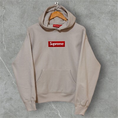 Supreme FW24 Box Logo Hoodie Stone Size Large Hooded Sweatshirt