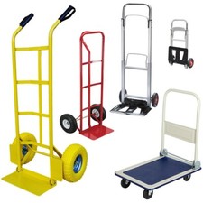 Hand Truck Heavy Duty Sack Industrial Trolley solid Tyres Wheels Torlleys UK
