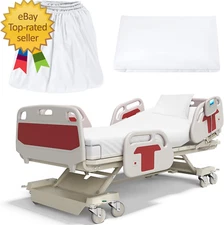 2 Pcs Hospital Bed Sheet Fitted 36 X 84 X 14 Inch with Hospital Bed Sheets and P