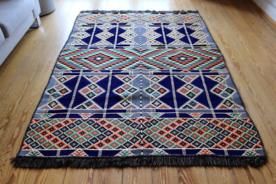 135x 200 cm Orientalischer Teppich, Kelim ,Carpet,Rug,neu, Damaskunst S 1-4-2999