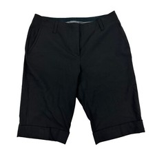 Liz Claiborne Sloane Chino Bermuda Shorts Black Polyester Rayon Spandex Size 4