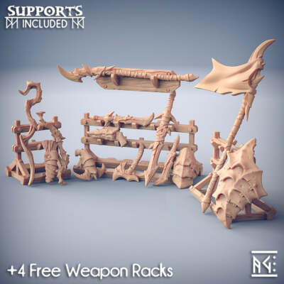 3D Printed Artisan Guild Scourgeland Survivor Weapons Rack Scourgeland Survivors