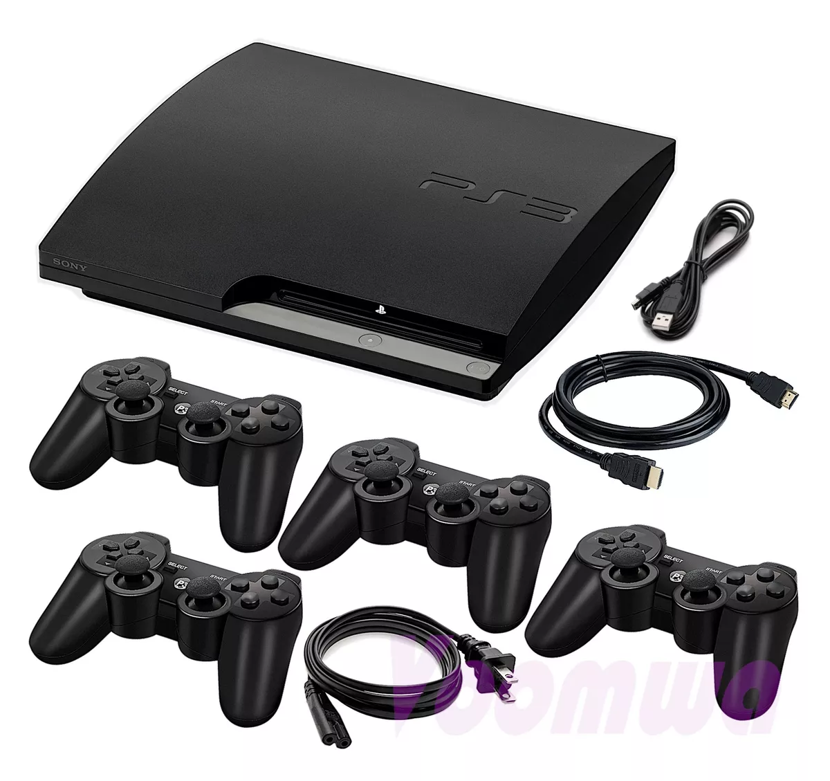 Sony PlayStation 3 Console PS3 Slim + 120GB 160GB 320GB 500GB + 