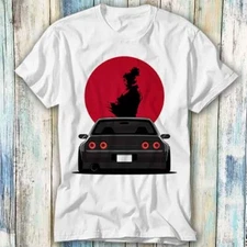 Nissan Skyline GTR R32 Samurai Red Moon Sunset T Shirt Meme Gift Top Tee 1351