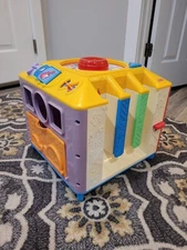 Fisher Price Incrediblock Cube Peek A Block Activity Center Elephant 42 blocks
