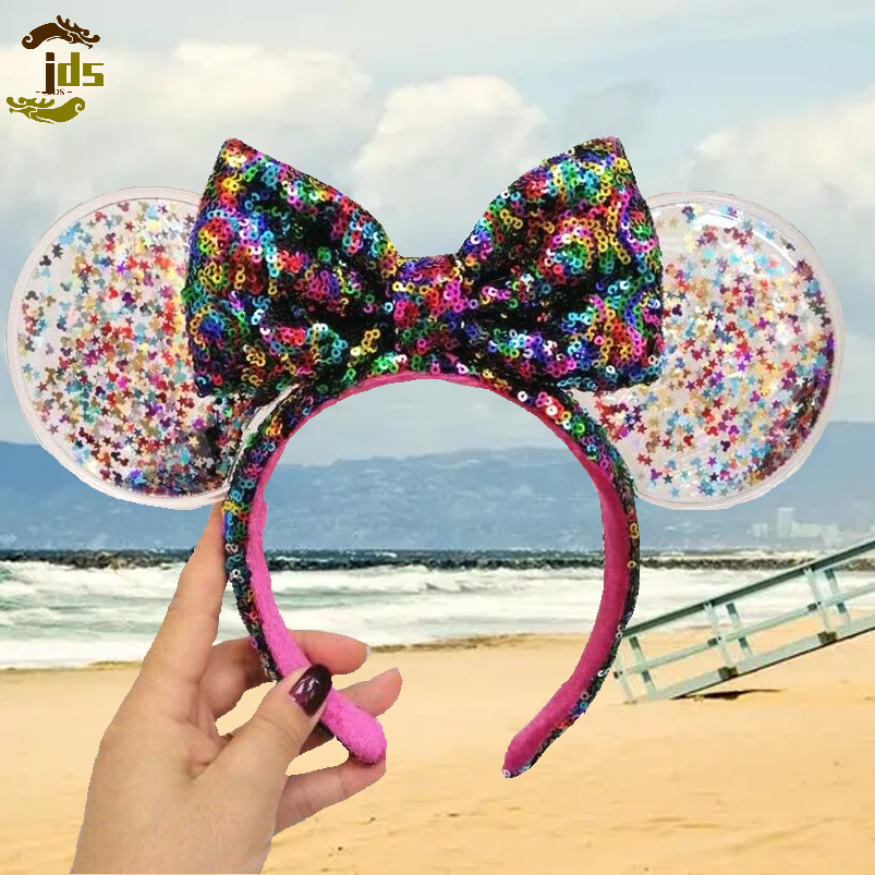 NWOT Disney Parks Rainbow Sequin Minnie Mouse Ears Headband NWOT Disney Parks Rainbow Sequin Minnie Mouse | Mercari main image 4