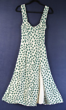 NEW, REFORMATION Fulton Dress in Green Polka Dot Size 4 #MD418