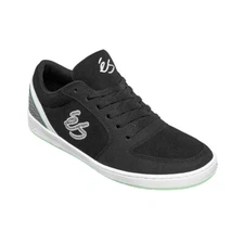 ES EOS SIZE 10 BLACK WHITE TURQUOISE SKATE SKATEBOARDING SHOES
