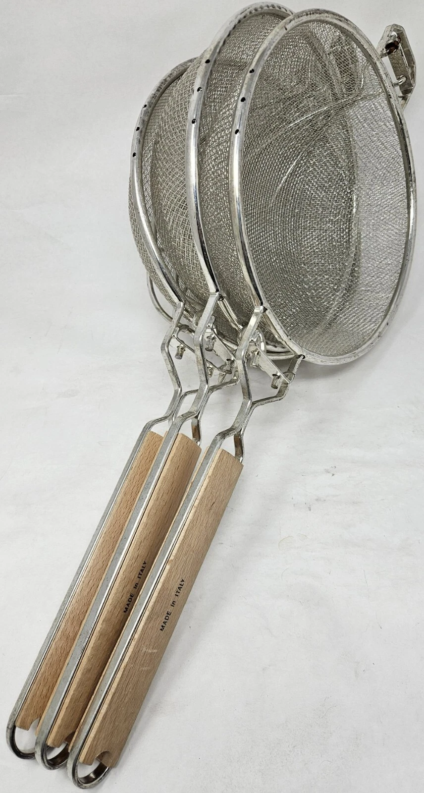 Alegacy Stainless Steel Medium Double Mesh Strainer 9in Bowl Qty 3