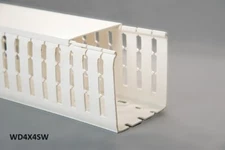 8 New 4"x4"x2m Wide Finger Open Slot Wiring Duct/Cable Raceway w/Cover,White