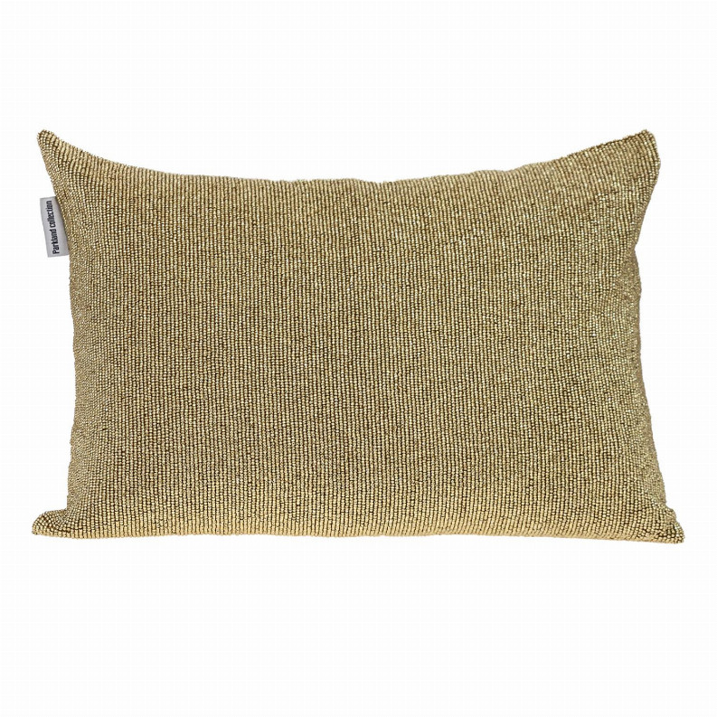Декоративная подушка Parkland Collection Aster Transitional из бисера Meatlic Gold 14 x