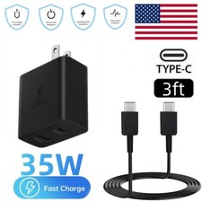Super 35W PD Power Adapter Duo Wall Charger Cables For Samsung S23 S22 S21 ULTRA