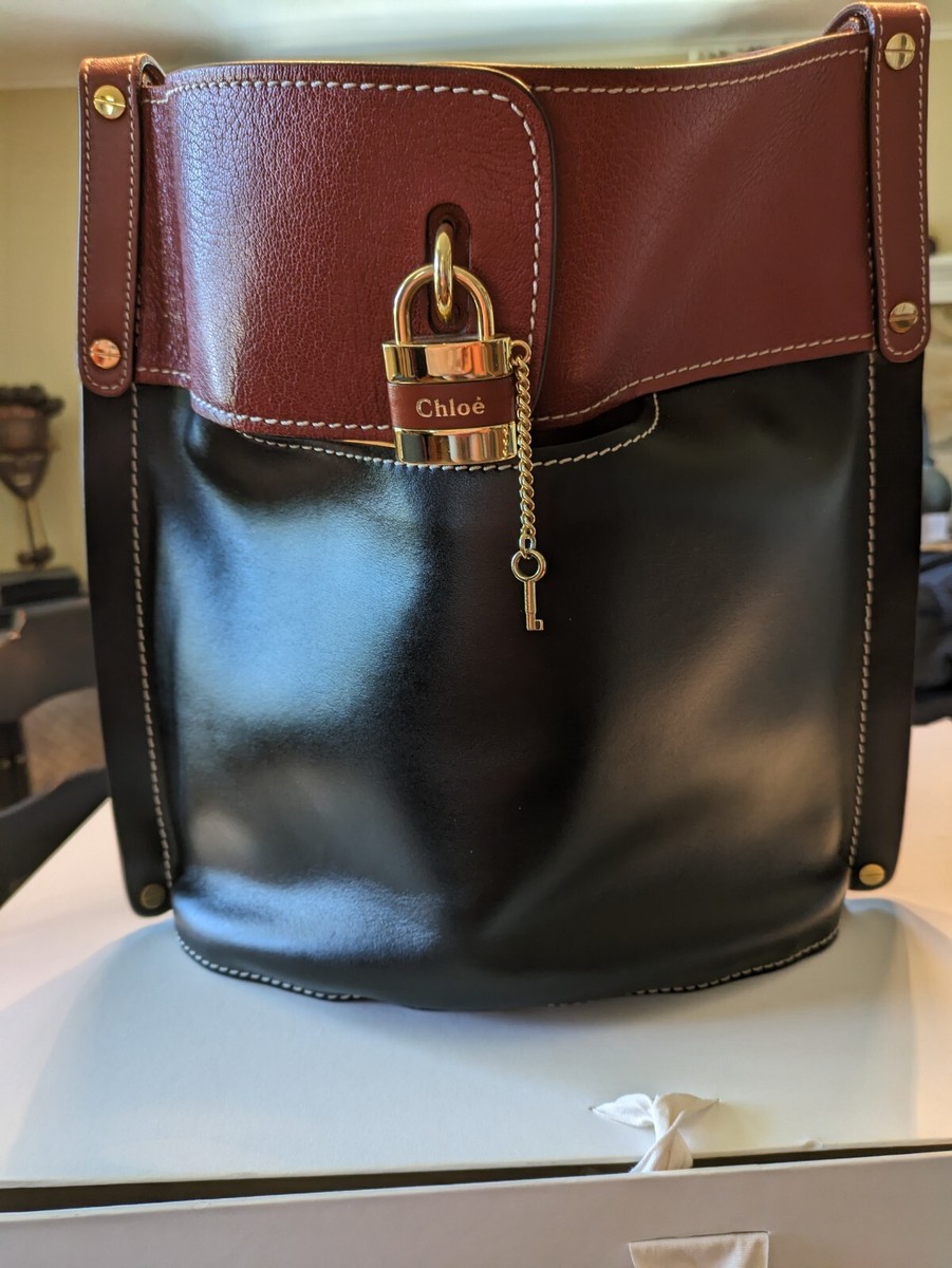 ★TOUT Y EST★ Chloe Bucket OASBBC45_152 Authentic Chloe Handbag Bucket Black&Brown Medium Size