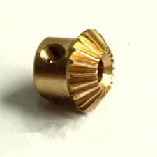 1PC 20 Teeth 0.5Modulus Bore 3mm Brass Umbrella Tooth 90° 1:1 Pairing Bevel Gear