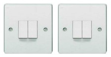 2 x Crabtree 4172 Light Switches 2 Gang 2 Way SP 10 Amp