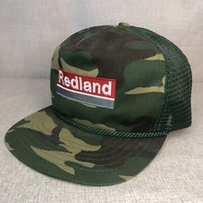 Vintage Redland Camo Trucker Rope Hat Cap - Texace USA Made San Antonio, Texas