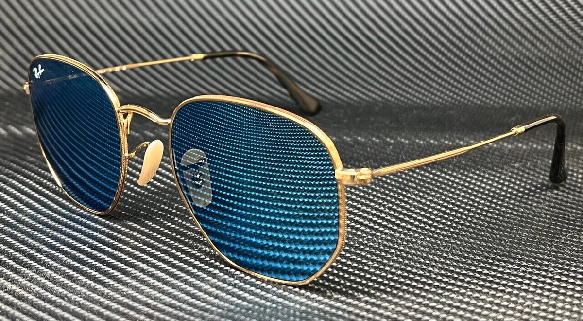RAY BAN RB3548N 001 9O Gold Hexagonal 51 mm Unisex Sunglasses