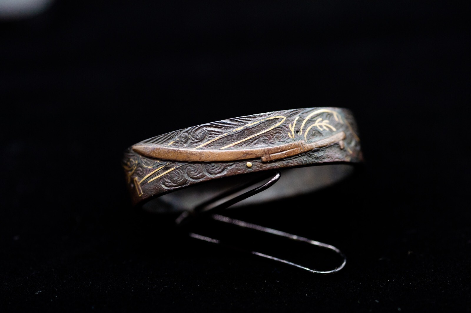 Piezas de espada SAMURAI período Edo FUCHI antiguas japonesas