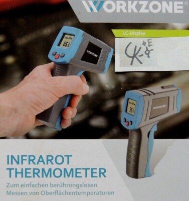 Workzone Infrarot Thermometer Berührungslos Temperaturmessung Kältebrücken NEU