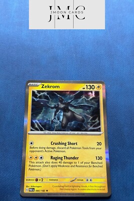 Carte Pokémon Zekrom 066/182 Holo Faille Paradoxe Français