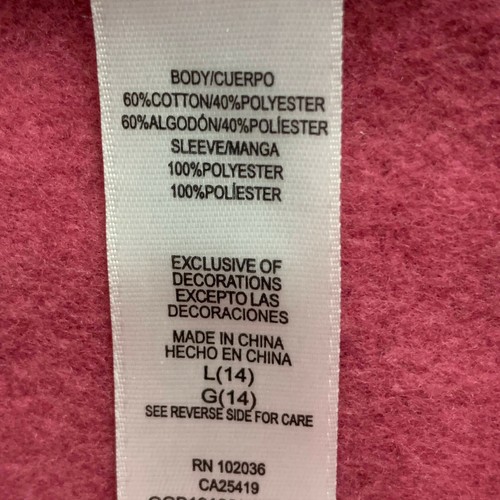 GUESS Jacket Hoodie Size L(14) Girls Moon Stars Pink Faux Fur Hooded NEW $42 Z1 - Picture 6 of 9