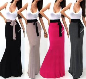 two tone maxi dress
