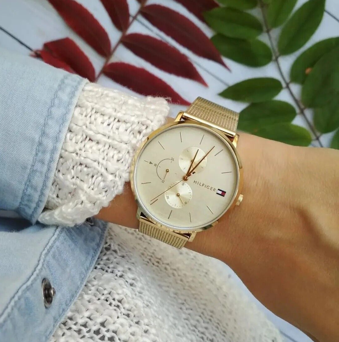 Watch Neu Tommy Hilfiger Uhr Watch Damenuhr Tommy Hilfiger Gold