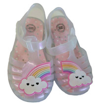 Wonder Nation Size 5 Jelly Rainbow Sandals Girls Walmart