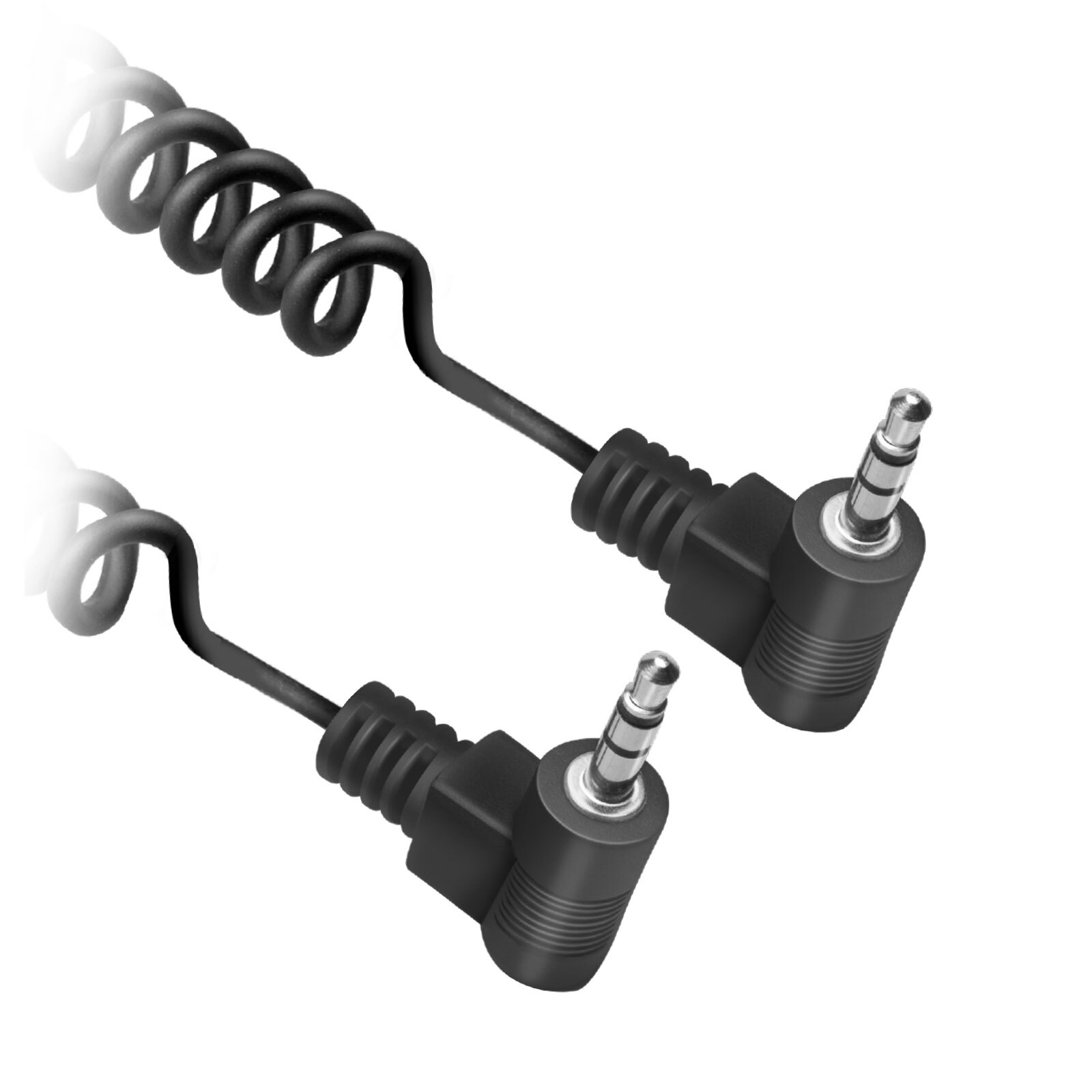 Cavo audio spiralato con jack a 90°, 0,75 m