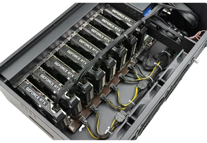 Mining Rig 8x RTX 3060 12GB DDR6 140mm Fans High End Ready to Mine Plug and Play - Image 3 of 4