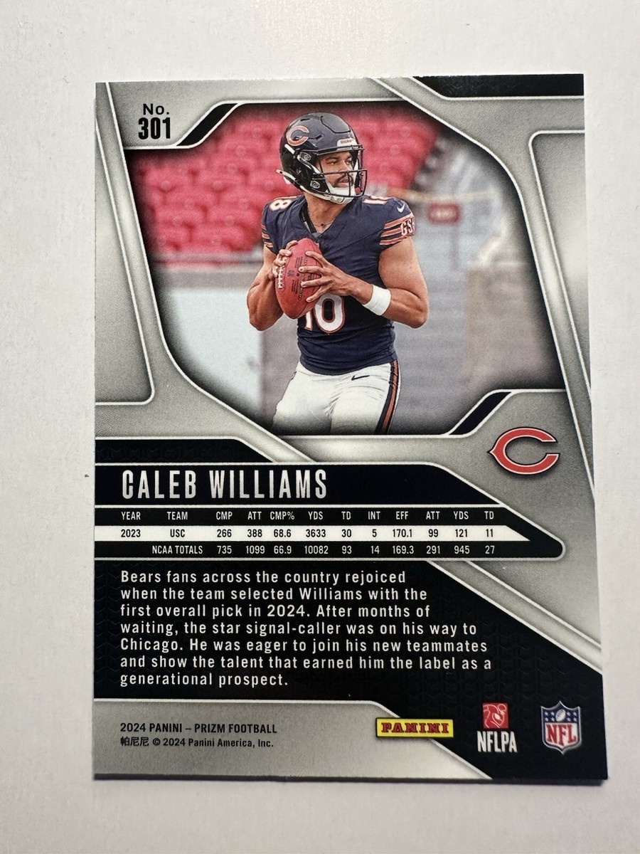 Caleb Williams 2024 Panini Prizm Football RC #301 Rookie
