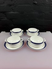 Royal Worcester Avalon Soup Coupe Bowls and Saucers Stands 3 Sets of 4 Available