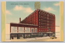 Vintage Linen Postcard Hotel Castle Omaha Nebraska Fireproof 300 Rooms