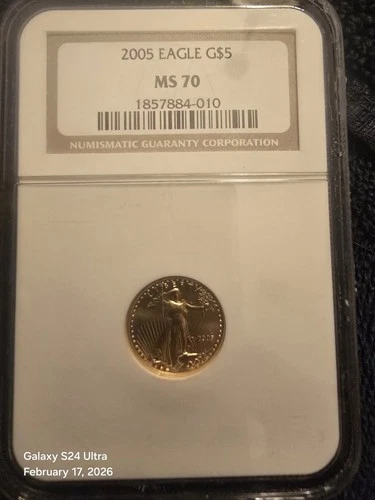 2005 $5 AMERICAN GOLD EAGLE NGC MS70 PERFECTION GUARANTEED!