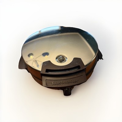 Vintage Toastmaster W252 Waffle Maker Chrome Round Waffle Iron  