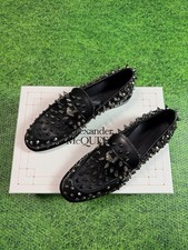 Alexander McQueens Men's Size 9 EU 42 Rockstud Spiked Penny Loafers
