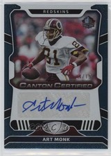 2023 Certified Canton Signatures Mirror Teal Etch 4/15 Art Monk Auto HOF 7xr