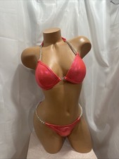 competition NPC bikini posing suit Coral holo...