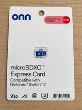 ONN 512GB microSD Express Card for Nintendo Switch 2 Up to 800MB/s NEW