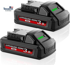 2Pack 3.8Ah Replacement for Milwaukee M18 Battery 18V Lithium Battery Compatible