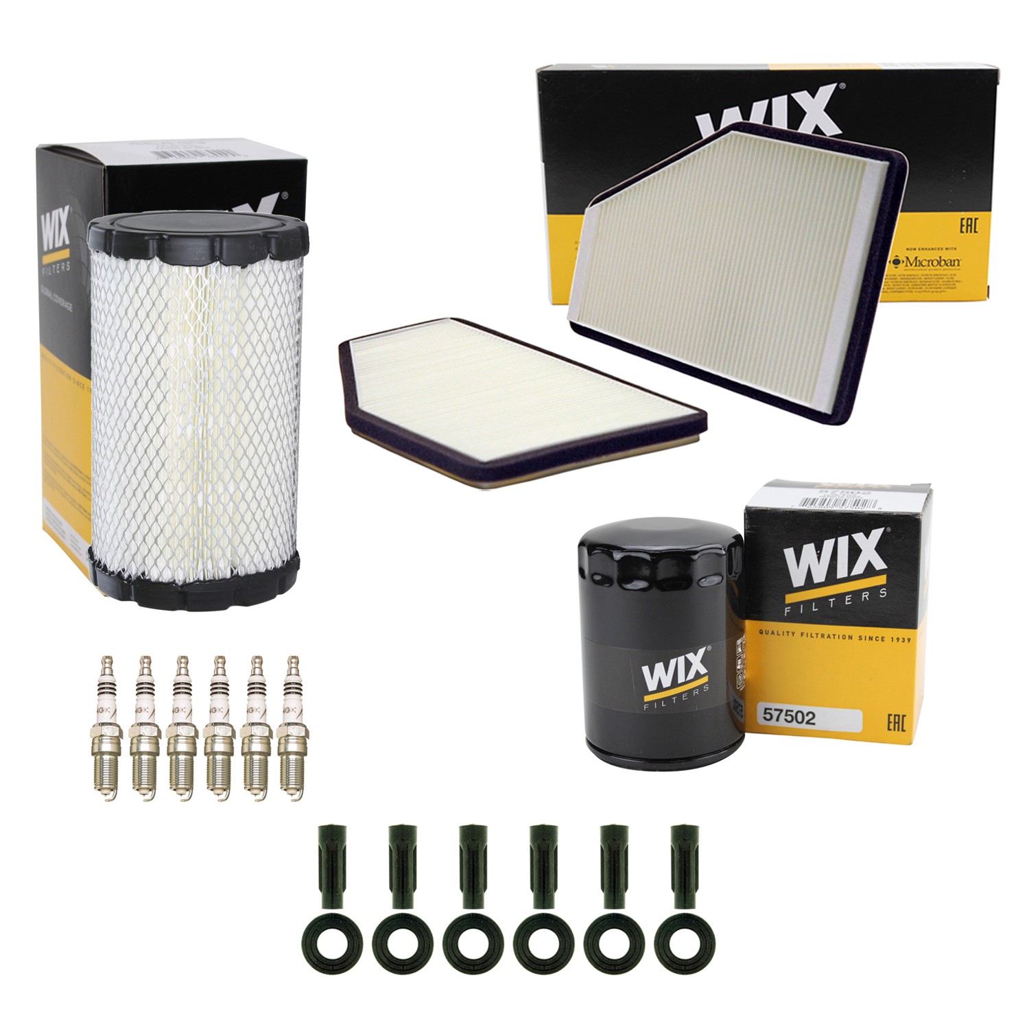 Wix Tune Up Kit NGK 6 Spark Plugs  Boots Kit for Escape Mariner Tribute 3.0 V6
