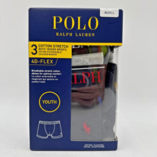 Boys Polo Ralph Lauren 3 Pack Boxers Briefs Size L