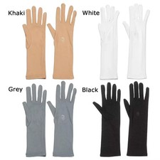 Mid-long Sunscreen Gloves for Women Summer Spring Lady Stretch Anti UV Slip Resi