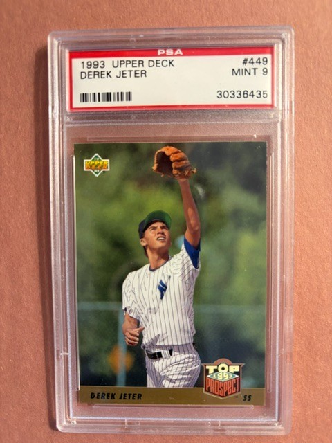 1993 Upper Deck - Top Prospect DEREK JETER Rookie Card #449,  PSA9