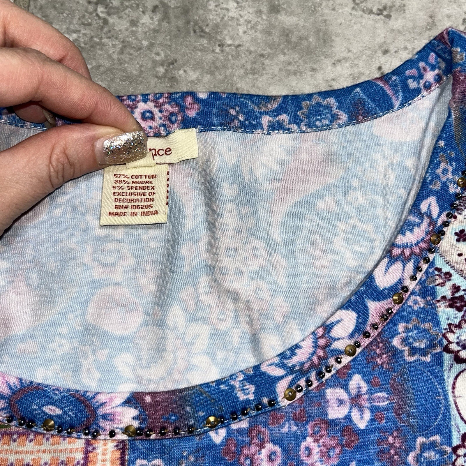 Sundance Poetic Patchwork Beaded Sequin Long Slee… - image 9