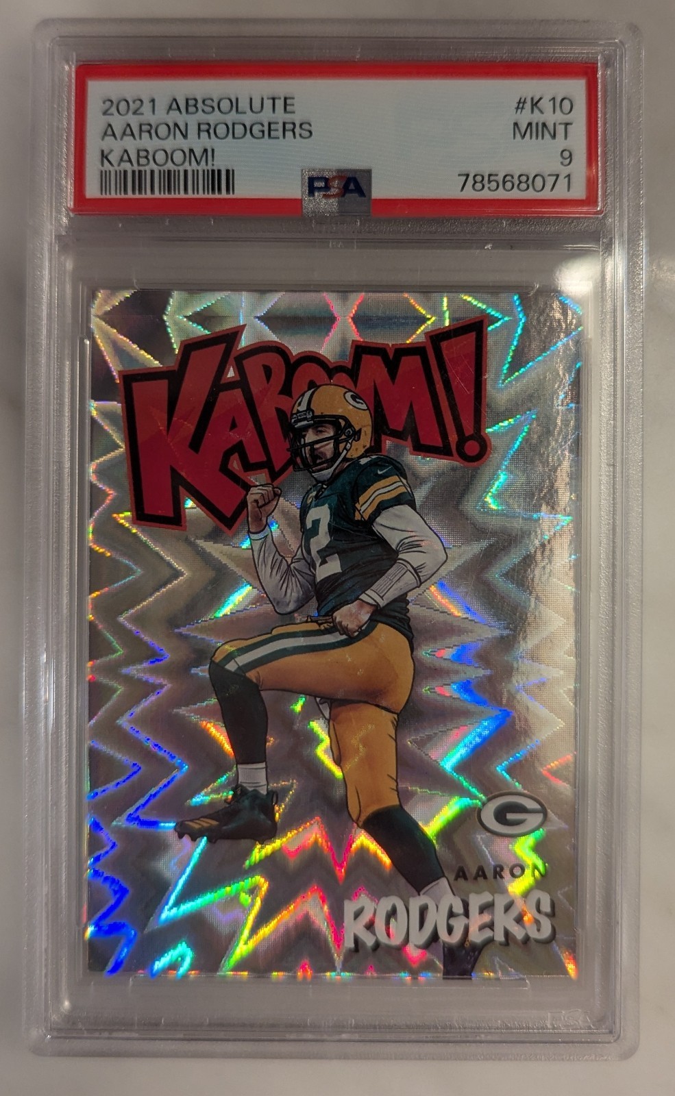 2021 Panini Absolute - Kaboom! Aaron Rodgers #K10 PSA 9