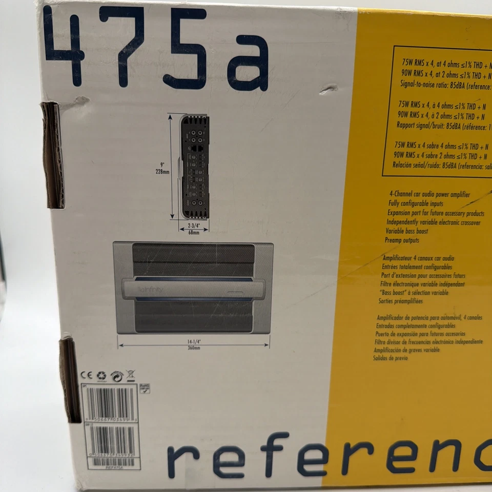 Infinity Reference 5350a amplificador de 5 canales P/N EV0016-22426 475A Foto 3 de 4