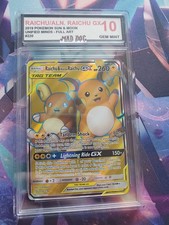 Raichu & Alolan Raichu GX (Full Art) 220/236 Sm-Unified Minds Holo graded 10! on eBay