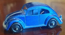 Vintage Midgetoy 3  VW Beetle Volkswagen Blue Diecast Metal Car